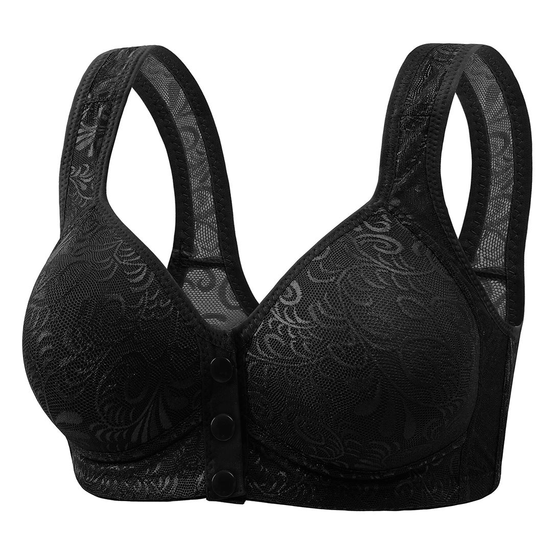 No rims front button sexy lace bra