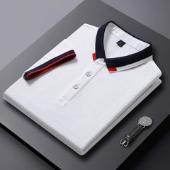 Men's Lapel Cotton Polo Shirt
