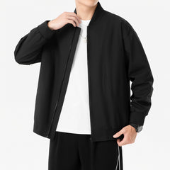 Men's Stand Collar Casual Loose Large Size Jacket