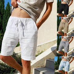 Men's Loose Cotton and Linen Breathable Sports Casual Shorts