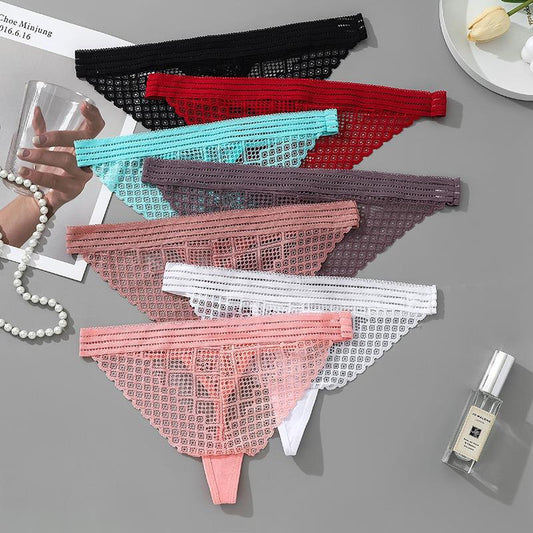 Lace Mesh Hollow Skin-friendly Sexy and Comfortable Thong