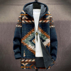 Men's Zipper Hooded Thick Fleece Jacket