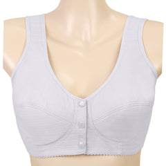 Front button thin wire-free cotton bra