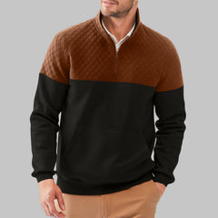 Colorblock Half Zip Pullover Outdoor Fashion Casual Sweatshirt