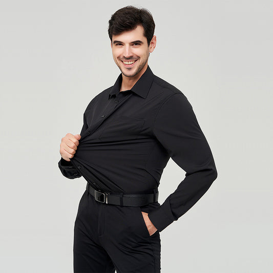 Men's Large Size Stretch Business Casual Shirt