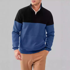 Colorblock Half Zip Pullover Outdoor Fashion Casual Sweatshirt