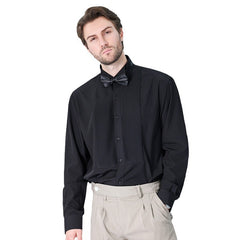 New Men's Dress French Shirt with Bow Tie