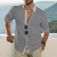 2024 Men's Fashion Printed Long Sleeve Casual Shirt