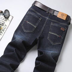 Men's loose straight stretch jeans