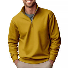 Men's Casual Stand Collar Zipper Sports Sweatshirt