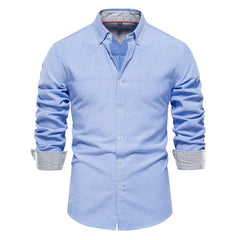 Men's Slim Fit Casual Fashion Versatile Long Sleeve Shirt