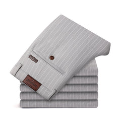 Men's Striped Fashion Slim Straight Casual Pants