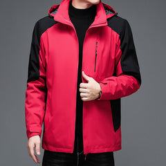 Men's Windproof Three-in-one Detachable Warm Jacket Loose Casual Jacket