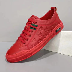 Men's Cowhide Casual Breathable Genuine Leather Sneakers