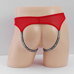 Men's Sexy Mesh Transparent Hip Lifting Sports Thong