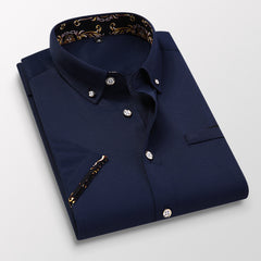 2023 Men's Casual Printed Fashion Business Slim Shirt