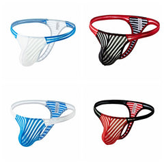 2024 New Men's Sexy Transparent Color Matching Thong