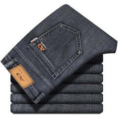 2024 New High-end Men's Straight Loose Large Size Stretch Business Casual Jeans