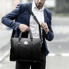 Men's Business Commuter Embossed Briefcase
