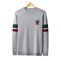 Men's Stylish Round Neck Knitted Bottoming Sweater