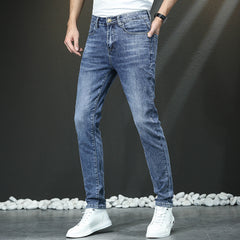 Embroidered slim-fit premium jeans