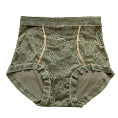 High waist lace plus size women's panties