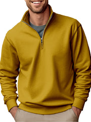 Men's Casual Stand Collar Zipper Sports Sweatshirt