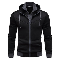 Men's Stylish Casual Contrast Hooded Jacket