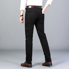 New Men's Slim Fit Black Trendy All-match Casual Jeans