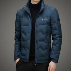 Lightweight, stylish and casual down jacket with stand collar
