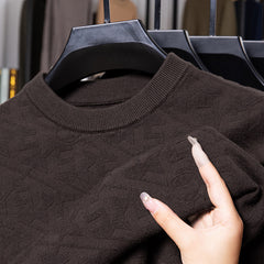 Fashion round neck knitted jacquard casual sweater