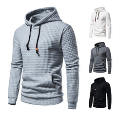 Men's Casual Pullover Jacquard Hooded Jacket