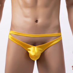 Men's Hollow Glitter Nylon Sexy T-Back