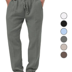 Men's Large Solid Color Loose Straight Casual Pants