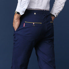 Men's Loose Straight High Elastic Casual Trousers