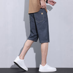 Men's All-match Straight Ice Silk Denim Shorts