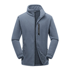 Men's Polar Fleece Outdoor Thickened Large Size Warm Double-faced Fleece Jacket