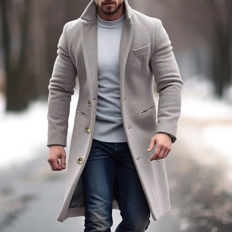 Men's Warm and Fashionable Woolen Coat