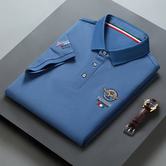 Men's Embroidered Business Polo Shirt