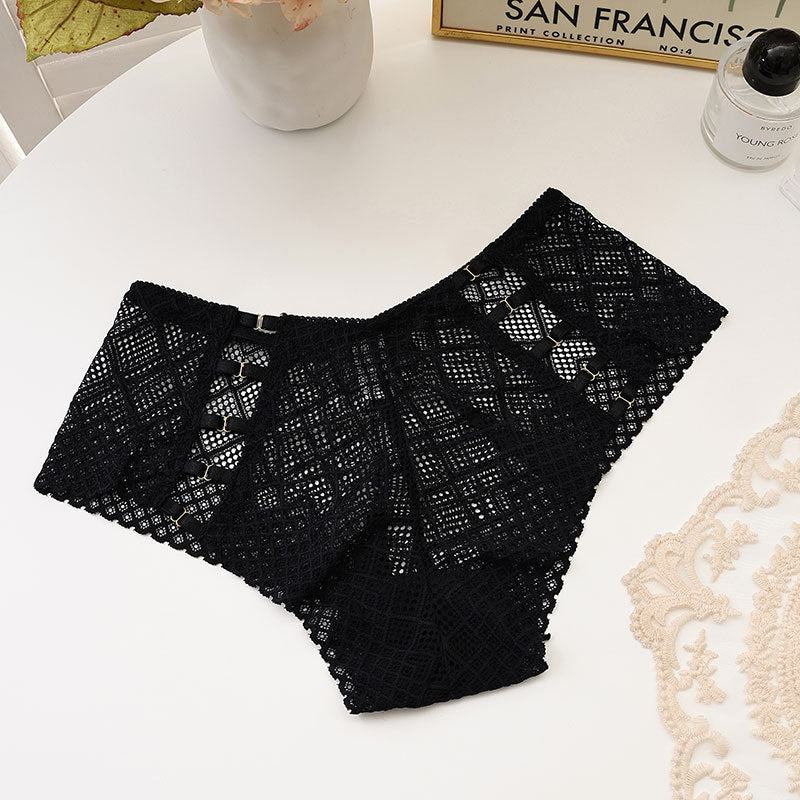 Sexy Low Waist Lace Transparent Sexy Briefs