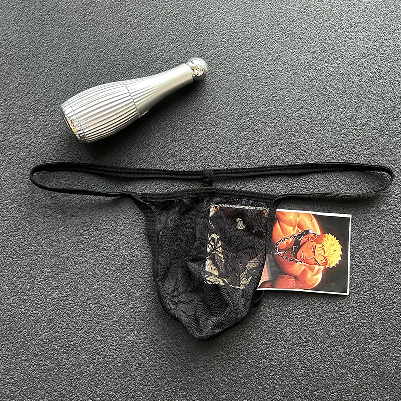 Men's Lace Transparent Sexy Breathable Thong