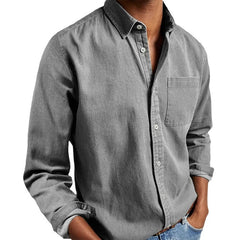 2024 Men's New Long Sleeve Lapel Shirt