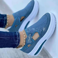 New light color matching Velcro thick-soled transparent shoes