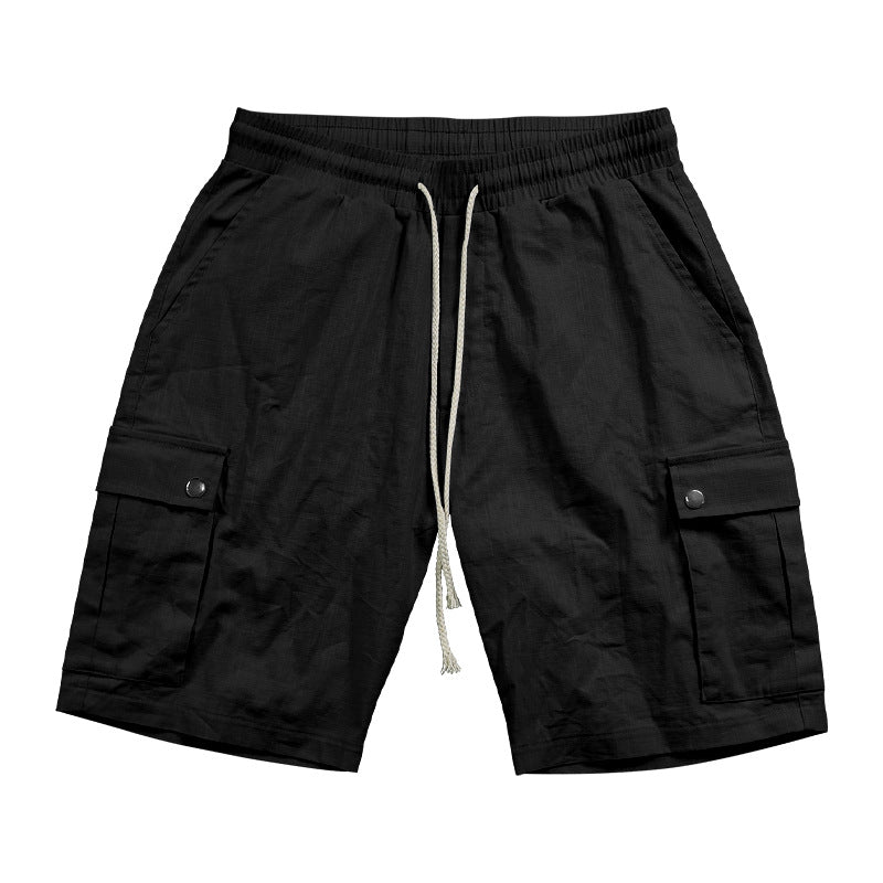 Men's New Cotton and Linen Casual Drawstring Shorts
