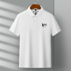 Men's New Pure Cotton Business Embroidered Polo Shirt