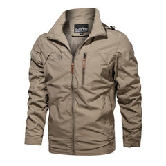 Men's New Solid Color Casual Windproof and Waterproof Jacket