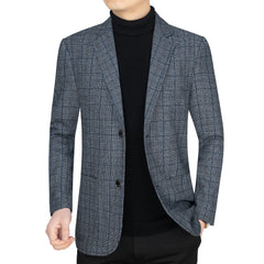 Fashion casual business plaid suit jacket