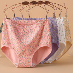 [ 5PCS ] Cotton high waist tummy control hip wrap comfortable Panties