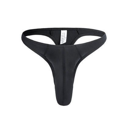 New men's ice silk low-waist breathable sexy solid color thong