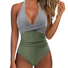 Multicolor backless sexy swimsuit